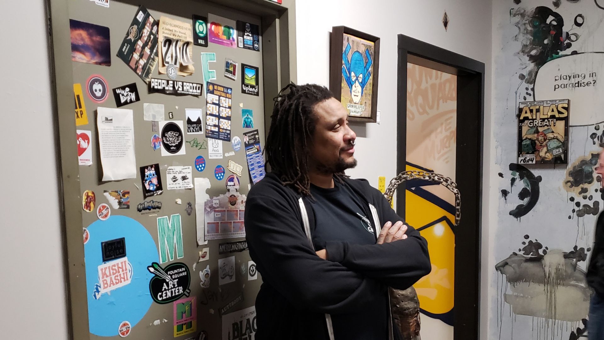 Mike Graves at his studio in the Murphy Art Center